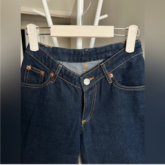 ZARA LOW RISE DARK DENIM JEANS - Picture 3 of 7